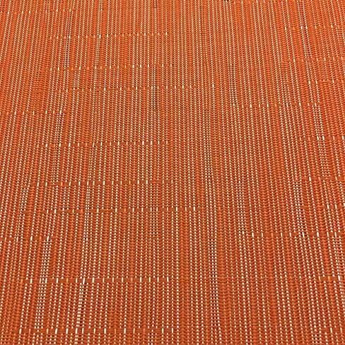 WAZAIGUR Placemats Set of 6 for Dining Table Heat-Resistant Washable Place Mats Woven Vinyl Kitchen Table Mats Easy to Clean,Orange in Saudi Arabia
