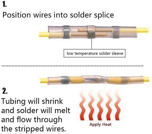 50 قطعة موصل سلك سدادة اللحام، موصلات لحام سوبوبي، موصلات مؤخرة الانكماش الحراري، محطات كهربائية نحاسية بيضاء in Kuwait
