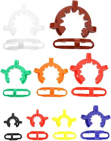 SING F LTD 9PCS Plastic Joint Clips 10/12/14/19/24/29/34/40/45mm for Joint Glass Standard Conical Interface Clip Ground Glass Joint Lab Accessory Multi Size and Colors in Saudi Arabia