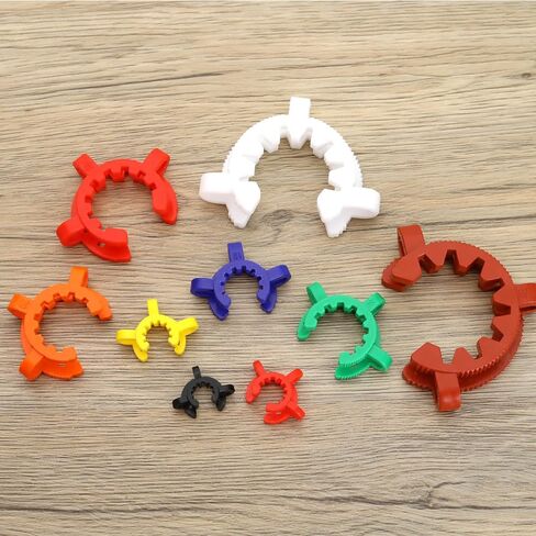 SING F LTD 9PCS Plastic Joint Clips 10/12/14/19/24/29/34/40/45mm for Joint Glass Standard Conical Interface Clip Ground Glass Joint Lab Accessory Multi Size and Colors in Saudi Arabia