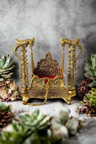 Metal Antique Bal Krishna Jhula for Janmashtami Indian Jhoola for Baby Krishna Idol Laddu Gopal Jhula in Saudi Arabia