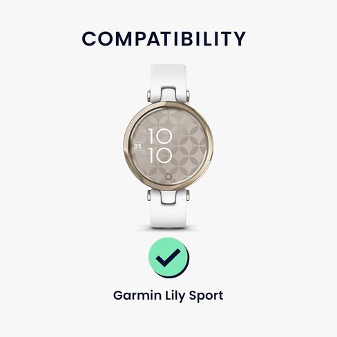 حزام بديل kwmobile متوافق مع حزام Garmin Lily الرياضي - 5.5-8.7 بوصة (14-22 سم) أشرطة من الفولاذ المقاوم للصدأ - ذهبي وردي in Saudi Arabia