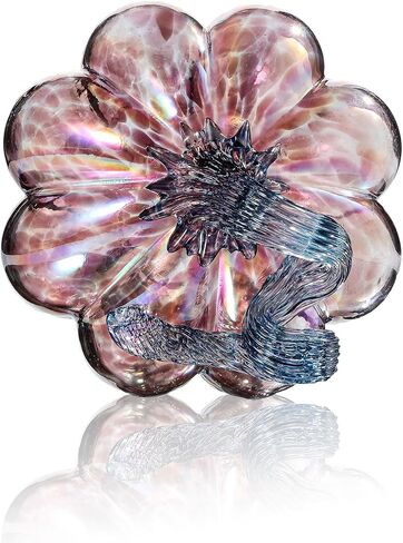 QFkris Set of 3 Hand-Blown Glass Pumpkin Collectible Figurines Art Glass Pumpkin Paperweight Tabletop Decorative Ornaments for Fall Harvest Thanksgiving Halloween Decor (Blue) in Kuwait