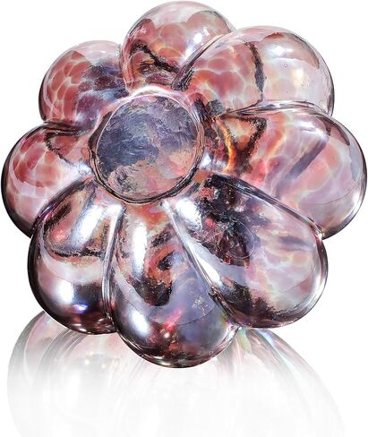 QFkris Set of 3 Hand-Blown Glass Pumpkin Collectible Figurines Art Glass Pumpkin Paperweight Tabletop Decorative Ornaments for Fall Harvest Thanksgiving Halloween Decor (Blue) in Kuwait