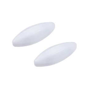 MECCANIXITY Magnetic Stirrer Mixer Stir Bar Rod 40mm(1.57") Olive Shape PTFE Coating Magnet White for Laboratory Pack of 2