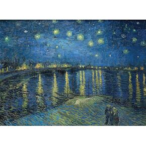 Starry Night Over The Rhone by Vincent Van Gogh - Laminated Fine Art Poster - Wall Art Painting Print - 18 x 24\