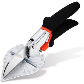 Miter Shears, Multifunctional Trunking Shears for Angular Cutting of Moulding and Trim, Adjustable at 45 to 135 Degree, Hand Tools for Cutting Soft Wood, Plastic, PVC, |LFXP3101S