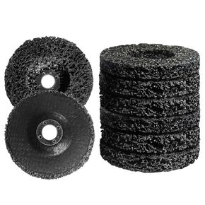 6 Pack Strip Discs Stripping Wheel for Angle Grinder,4 in x 5/8 in Paint Stripping Disc for Paint Remove, Oxidation, Poly Abrasive Wheel for Metal Rust Welds (Black)