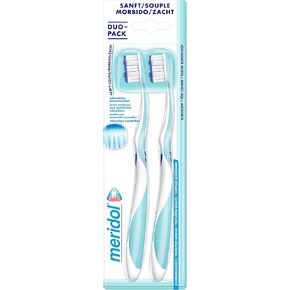 meridol Toothbrush Gum Protection Gentle Double Pack, Gentle Cleaning of Teeth on The Gum Seam