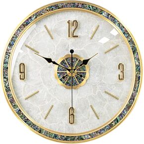 Ergocar Natural Shell Wall Clock, Creative Silent and Tick-Free Wall Clock, Suitable for Decorating Living Rooms, Entrance Halls, Bedrooms, and Conference Rooms