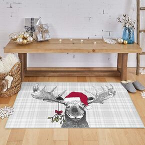 Mohawk Home Snowflakes Blue Christmas Mat 2' x 3' 4" Machine Washable Rug - Perfect for Kitchen, Entryway, Laundry Room