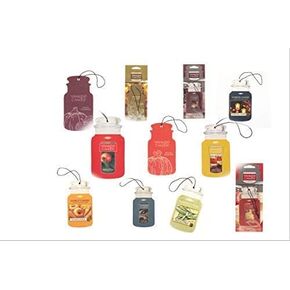 Yankee Candle Car Jars 5 Assorted Variety Scents Paperboard Bundle (Fall and Autumn)
