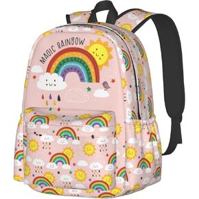 Cartoon Dog Cherry Casual Daypack Laptop Bag School Bookbag Travel Backpack For Kids Teen Boy Girl