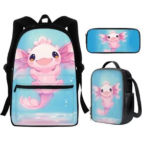 WELLFLYHOM Cartoon Airplane Backpack 3 In 1 School Bag and Lunch Box Set for Teen Boys Elementary School Bookbag Cute Pencil Case for Primary Middle Kids Bagpack Satchel for Daycare