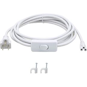 SinLoon 11FT US Plug Power Cords with On/Off Switch 3-Core LED Integrated Lights Connector Power Cable for LED T5 T8 Light Tube Integrated LED Light Fixture Extension Cable (3.4m US SW)