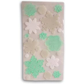 Christmas Winter Gel Window Clings - Snowflakes - 18 Piece