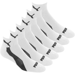 PUMA Mens P117807 Quarter Socks 6Pack