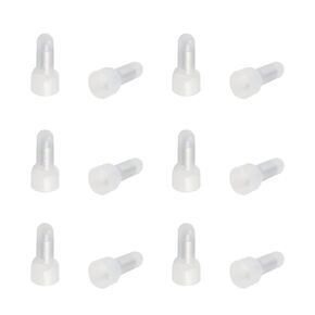 Fielect 100Pcs CE2X Type Closed End Crimp Cap Wire Connector Aluminum Core Cable Terminals White