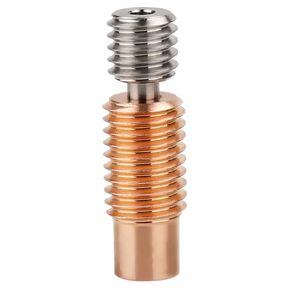 Upgrade Bimetal Heatbreak All Metal Copper Titanium TC4 Throat Compatible with Sidewinder X1 V6 Volcano Hotend Titan Aero Extruder Prusa i3 MK3S 3D Printer (Threaded Version)