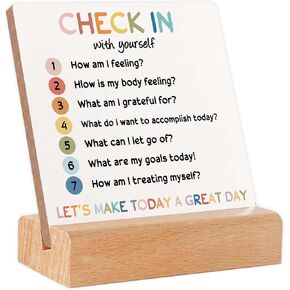 Mental Health Gifts, School Counselor Gifts, Counseling Office Must Haves Decor, School Psychologist Therapy Wood Sign With Wooden Stand, Inspirational Gift for Teens Kids Students