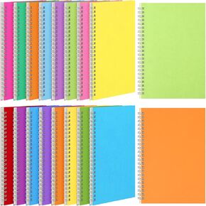 Pasimy 15 Pcs Bulk Spiral Notebook, A5 College Ruled Journals Notebooks Lined 8.3 x 5.5 Inch,15 Pastel Color Writing Thick Paper Notebooks for Back to School Office Business School Gifts Supplies