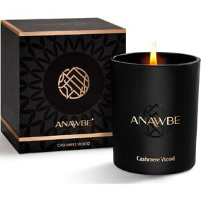 شمعة معطرة من Fireside Lounge، شموع معطرة أنيقة للرجال، شموع الصويا للمنزل، شموع سوداء، وعاء شموع فاخر وصندوق هدايا، احتراق طويل لمدة 45 ساعة، شمعة رجالية ممتازة