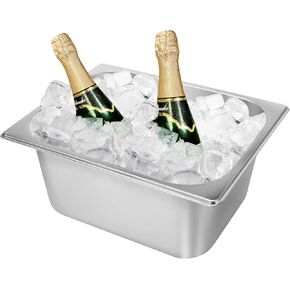 Ice Bucket, Stainless Steel Ice Buckets for Parties for Wine Beer Champagne Large Size Beverage Tub, Ice Cube bin for Storing ice Cubes