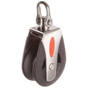 RONSTAN RF50100HL Single Pulley with Swivel Shackle Head, 3310 Capacity, 1/2" Rope Diameter