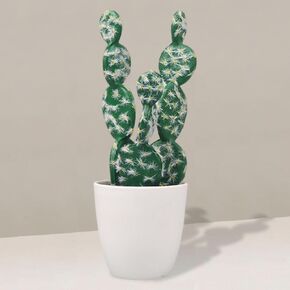 Artificial Cactus Faux Plant,Lifelike Small Fake Plants Succulents Plant,Potted Plastic Succulents for Home Office Living Room Desk Decor Aesthetic,8 Inches