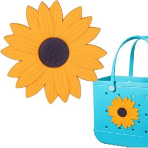 Mity rain Sunflower Decoration for Bogg Bag Accessories, Flower Charms for Bogg Bag Original All Models, Bag Charms Compatible with Simply Southern Totes, Insert for Beach Tote Bag
