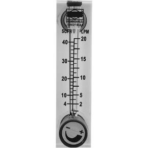 Garosa Gas Flowmeter Adjustable Gas Flowmeter Panel Mount Type Gas egulator Gauge Welding Flowmeter Brass Female BSP1/4" 2-20LPM/4-40SCFH Air Flow Meter