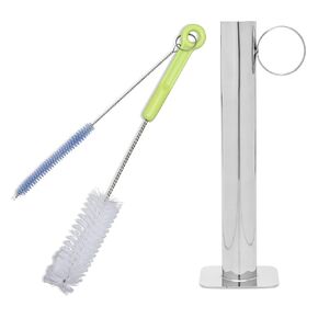 Hydrometer Test Cup - Stainless Steel, Durable, Reusable - Complete with 2 Cleaning Brushes