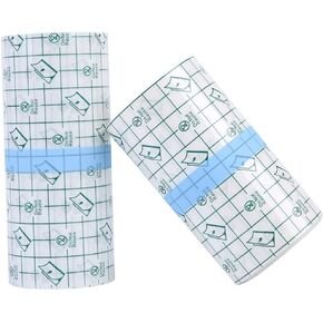 Transparent Stretch Adhesive Bandage, Clear Waterproof Dressing Bandages, Adhesive Bandages Stretch Tape for Tattoos Swimming Showering(1.96inch*10.93yard)
