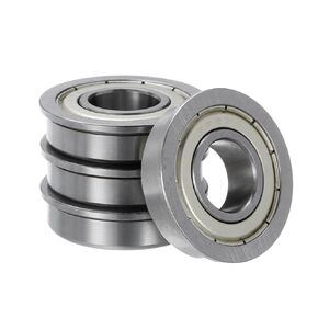 4pcs FR8ZZ Flanged Ball Bearing - [1/2x1-1/8x5/16 Inch] Replacement Wheel Bearings for Wheelbarrow Lawnmower Truck Axle Use, Chrome Steel, ABEC-3