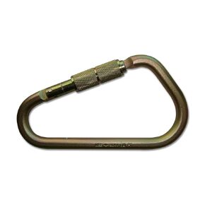 NFPA Steel Ladder Hook Screw Lock Carabiner - Compact, Durable, & Safety-Tested - Ideal for Climbing & Rigging
