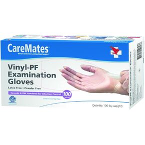 Vinyl Medical Exam Gloves, Latex Free Rubber, Powder Free, Extra Strong, 4 Mil Thick, Certified for Home Infusion, First Aid, Food Safe, Cleaning Gloves, Large, 100 Count Pack of 2