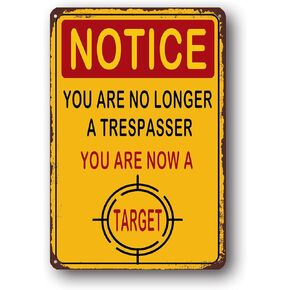 لافتة مضحكة لمنع التعدي على ممتلكات الغير، لم تعد متعديًا - أنت الآن علامة تحذيرية من الألومنيوم لتزيين الحائط in Kuwait