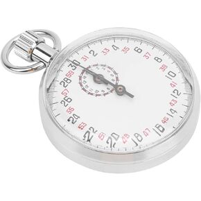 Mechanical Stopwatch Metal Mechanical Stop Watch Analog Handheld Running Timer Cycling Count Timer Large Dial Display Physics Teaching Equipment