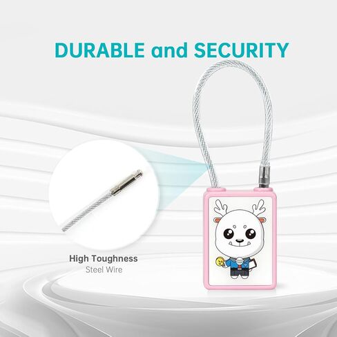 LELEEN Fingerprint Padlock, Fingerprint Locker Lock for Gym School Locker, Smart Biometric Thumbprint Padlock Keyless Rechargeable Fingerprint Cable Lock for Backpacks, Luggage, Suitcase (Green) in Saudi Arabia