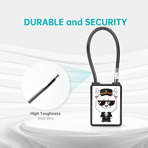 LELEEN Fingerprint Padlock, Fingerprint Locker Lock for Gym School Locker, Smart Biometric Thumbprint Padlock Keyless Rechargeable Fingerprint Cable Lock for Backpacks, Luggage, Suitcase (Green) in Saudi Arabia