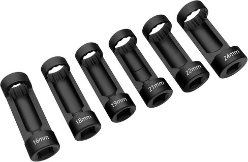 ZKTOOL Strut Nut Socket 16mm 18mm 19mm 21mm 22mm 24mm with 12 Point 1/2" Drive Suspension Strut Spreader Socket 9pc Shock Absorber Tool……… in Saudi Arabia