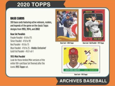 صندوق هوايات البيسبول من Topps Archives لعام 2020 (24 حزمة/8 بطاقات: 2 سيارة) in Saudi Arabia