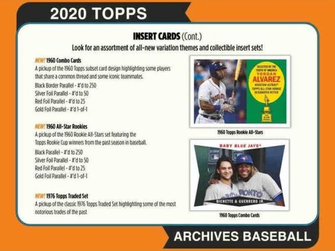 صندوق هوايات البيسبول من Topps Archives لعام 2020 (24 حزمة/8 بطاقات: 2 سيارة) in Saudi Arabia