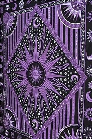 تم إطلاقها حديثًا من Hippie Mandala Sun and Moon Maditation، نسيج صغير معلق على الحائط - بطانية شاطئ هندية أرجوانية حرق الشمس ونجوم مخدرة مشهورة، مقاس 54 × 60 بوصة in Saudi Arabia
