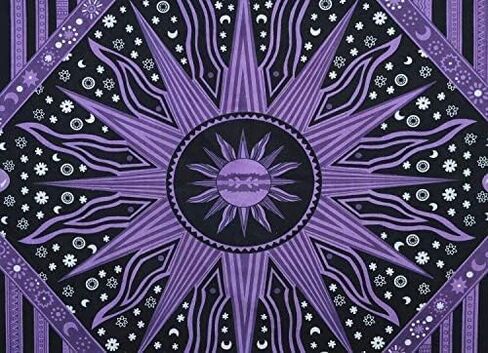 تم إطلاقها حديثًا من Hippie Mandala Sun and Moon Maditation، نسيج صغير معلق على الحائط - بطانية شاطئ هندية أرجوانية حرق الشمس ونجوم مخدرة مشهورة، مقاس 54 × 60 بوصة in Saudi Arabia