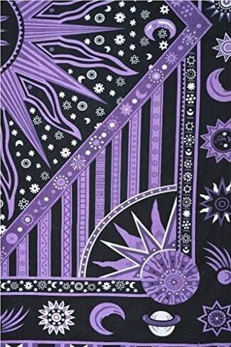 تم إطلاقها حديثًا من Hippie Mandala Sun and Moon Maditation، نسيج صغير معلق على الحائط - بطانية شاطئ هندية أرجوانية حرق الشمس ونجوم مخدرة مشهورة، مقاس 54 × 60 بوصة in Saudi Arabia