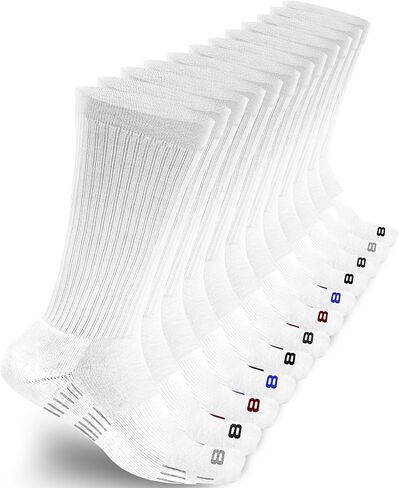 Layer 8 Ultimate Comfort Men's Athletic Cushioned Crew Socks |Ideal for Sports, Gym, Hiking & Everyday Wear in Saudi Arabia