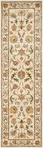 SAFAVIEH Bergama Collection 2'3" x 8' Ivory / Ivory BRG161B Handmade Oriental Premium Wool Runner Rug in Saudi Arabia