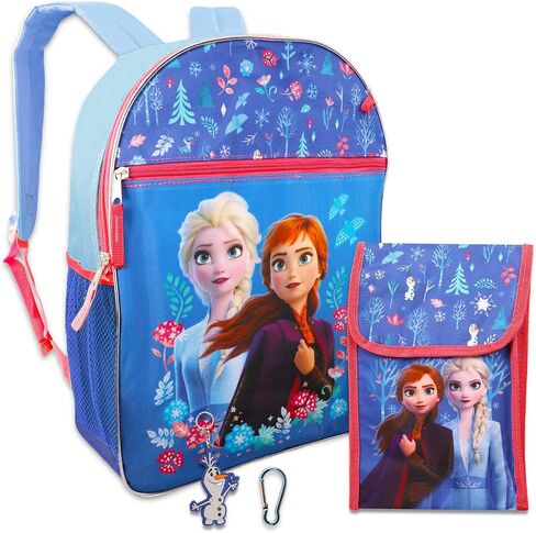 Disney Frozen Backpack with Lunch Box for Girls - Frozen Backpack, Frozen Lunch Bag, Stickers, More | Frozen School Supplies Bundle in Saudi Arabia