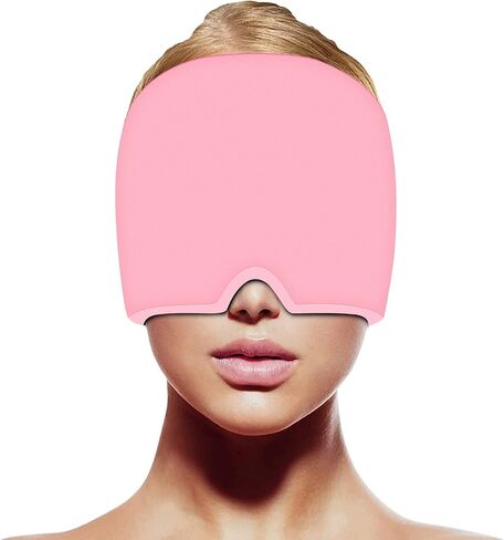 Headache Relief Hat for Migraine, Headache Migraine Relief Cap for Tension Headache Migraine Relief, One Size Fits All Headache Cap with Reusable Ice Gel Pack for Puffy Eyes, Stress Relief (Black) in Saudi Arabia